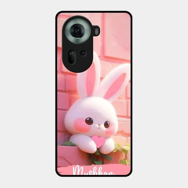 Bunny Glossy Metal Case Cover For Oppo Reno 11 5G