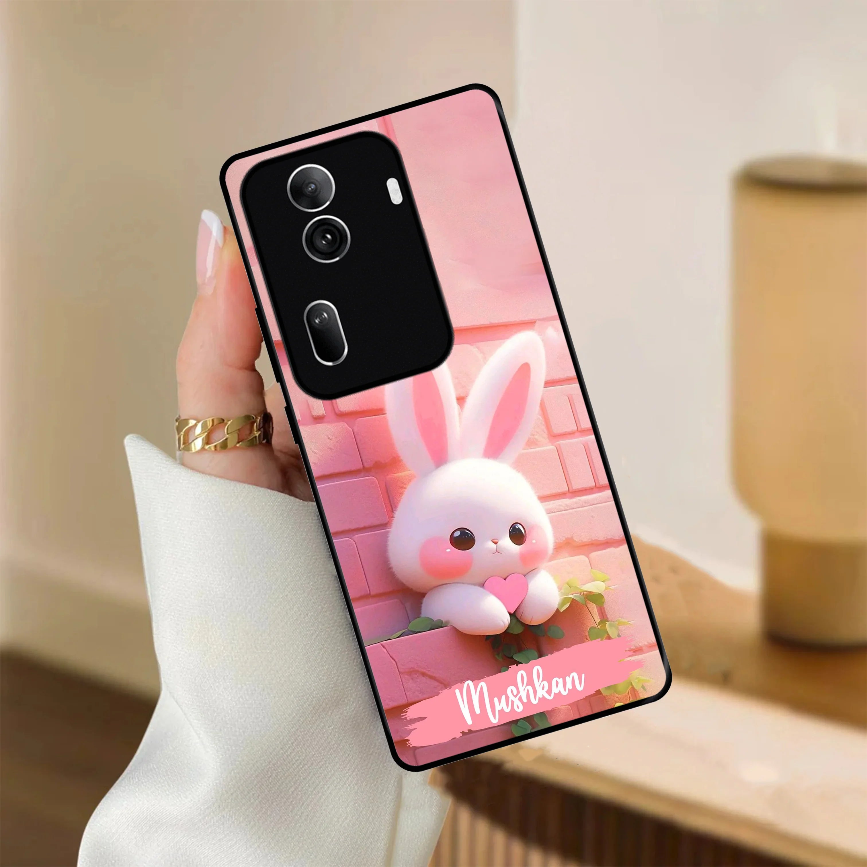 Bunny Glossy Metal Case Cover For Oppo - ShopOnCliQ