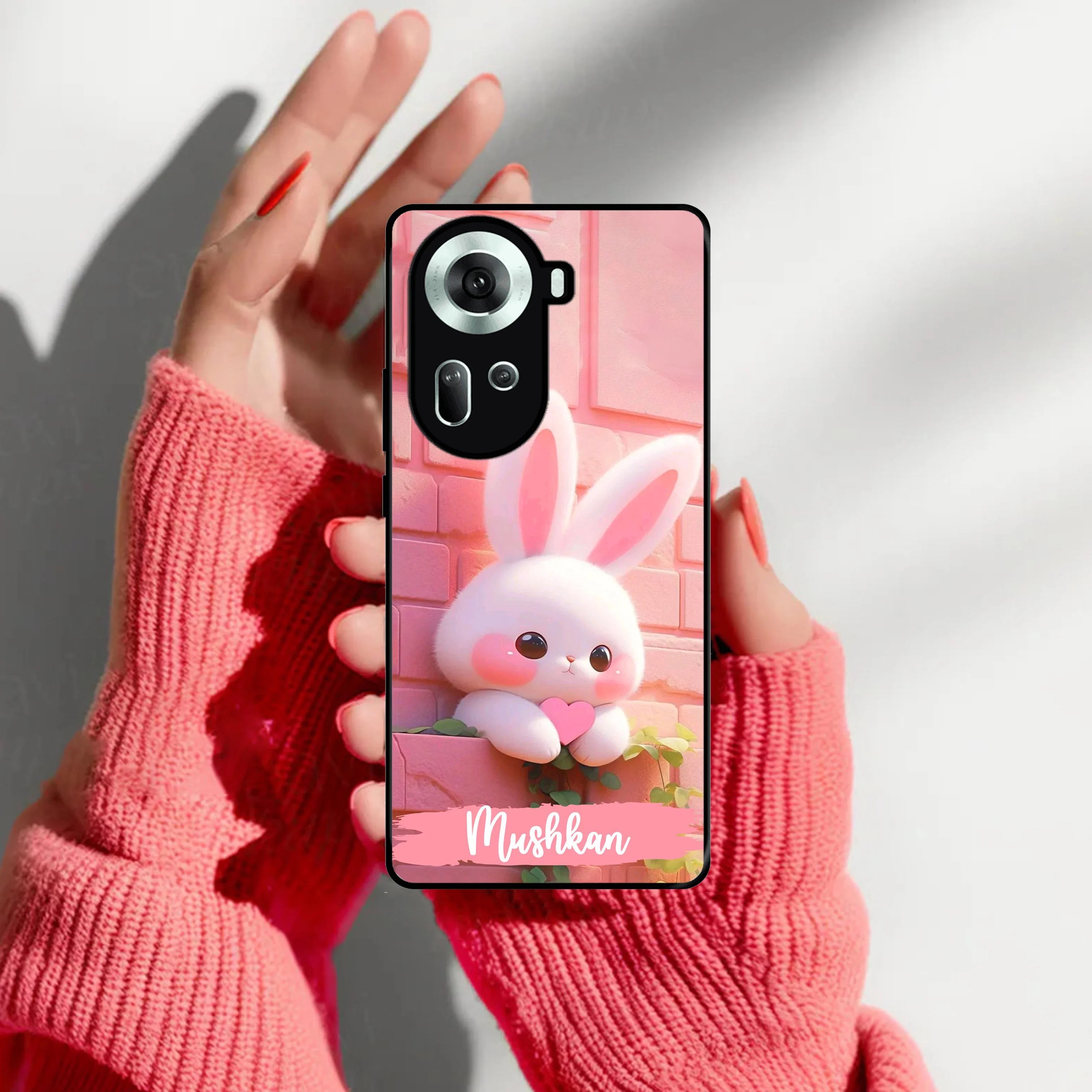 Bunny Glossy Metal Case Cover For Oppo - ShopOnCliQ