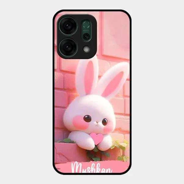 Bunny Glossy Metal Case Cover For Oppo Reno 14 5G