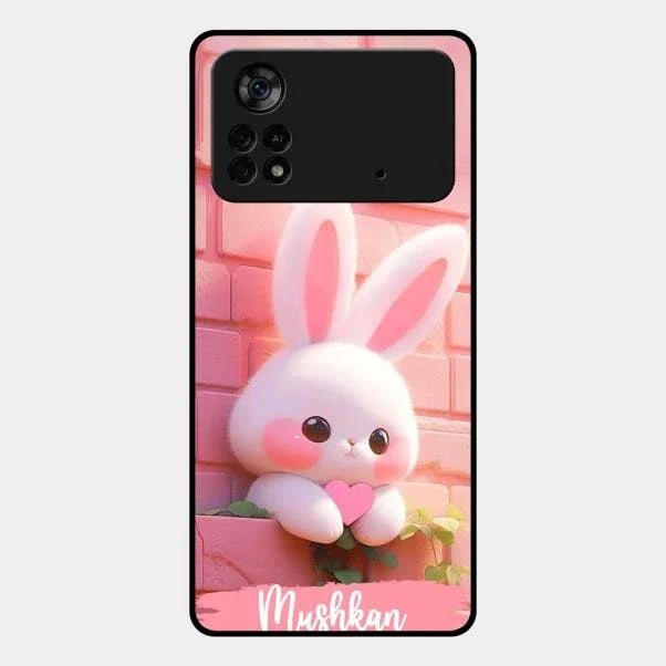 Bunny Glossy Metal Case Cover For Poco X4 Pro 5G