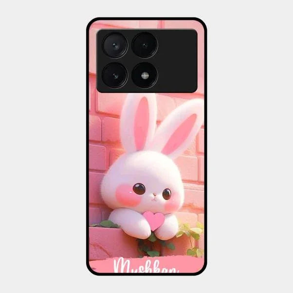 Bunny Glossy Metal Case Cover For Poco X6 Pro 5G