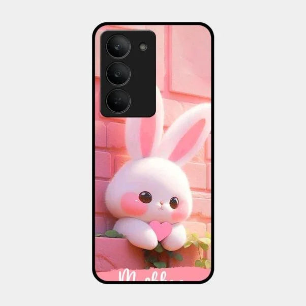 Bunny Glossy Metal Case Cover For Realme 14X 5G