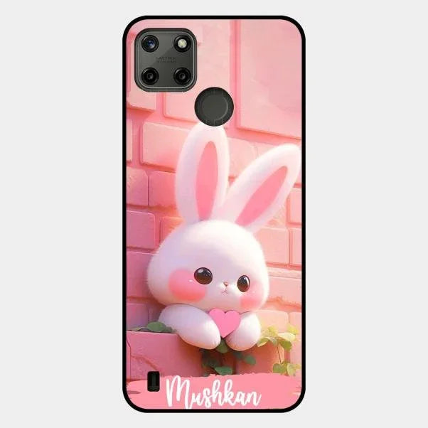 Bunny Glossy Metal Case Cover For Realme C21Y