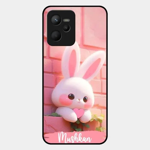 Bunny Glossy Metal Case Cover For Realme C35