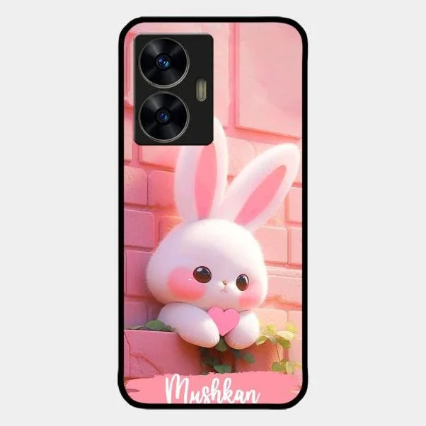 Bunny Glossy Metal Case Cover For Realme C55