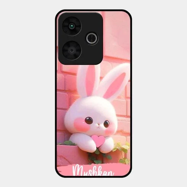 Bunny Glossy Metal Case Cover For Redmi 13 5G