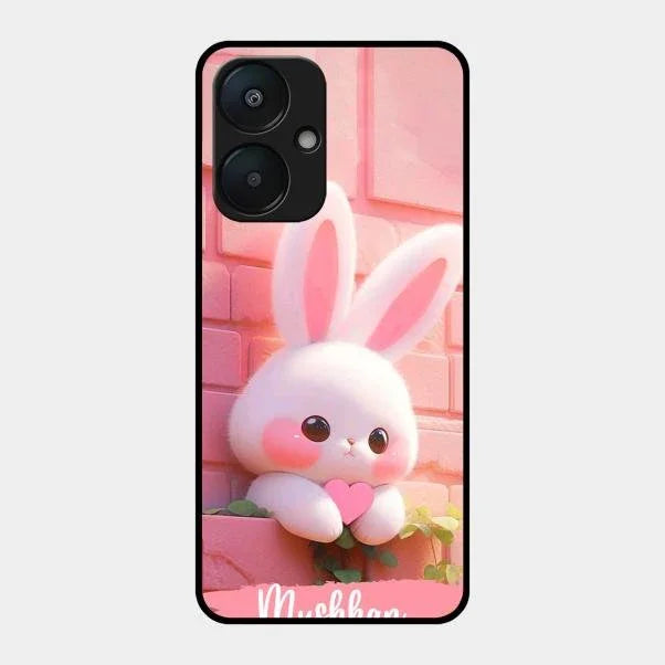 Bunny Glossy Metal Case Cover For Redmi 13C 5G