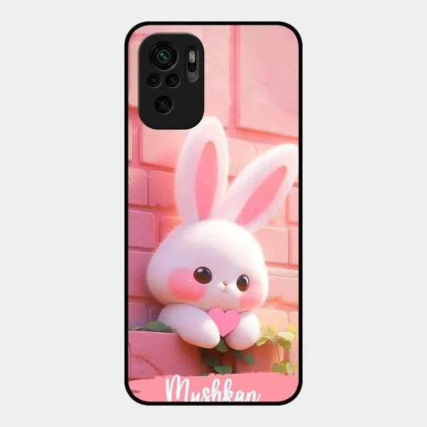 Bunny Glossy Metal Case Cover For Redmi Note 10