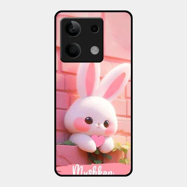 Bunny Glossy Metal Case Cover For Redmi Note 13 5G