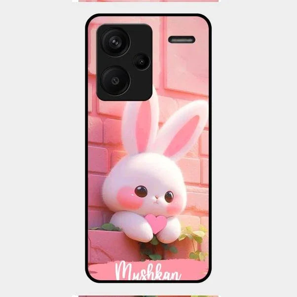 Bunny Glossy Metal Case Cover For Redmi Note 13 Pro Plus 5G