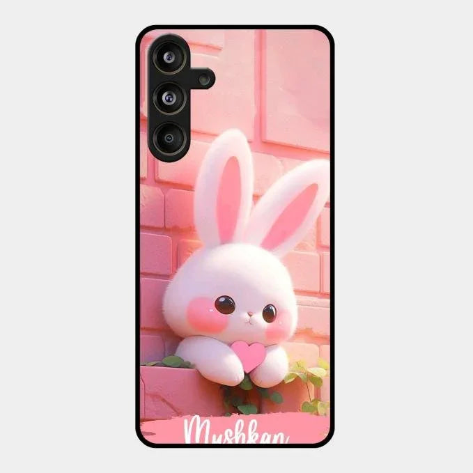 Bunny Glossy Metal Case Cover For Samsung Galaxy M55 5G