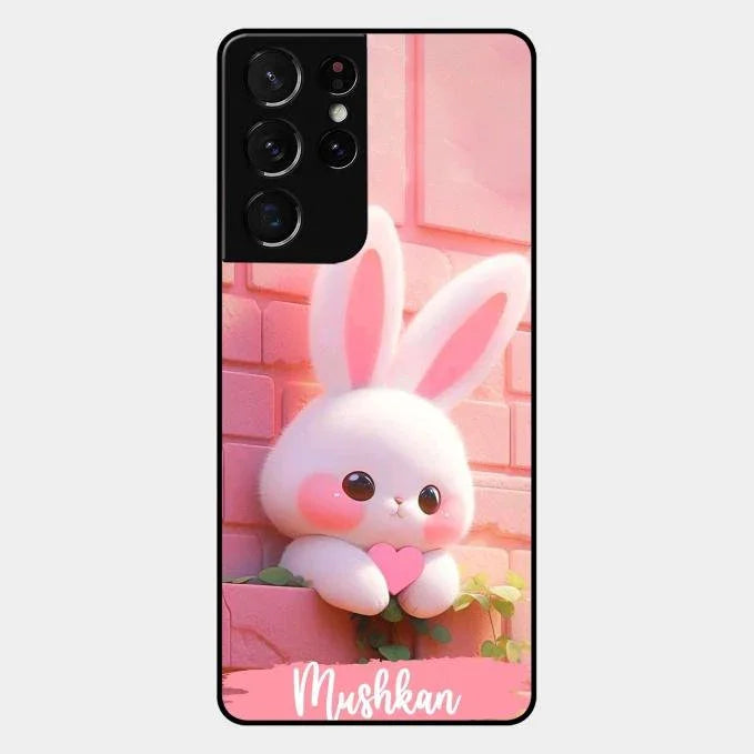 Bunny Glossy Metal Case Cover For Samsung Galaxy S21 Ultra