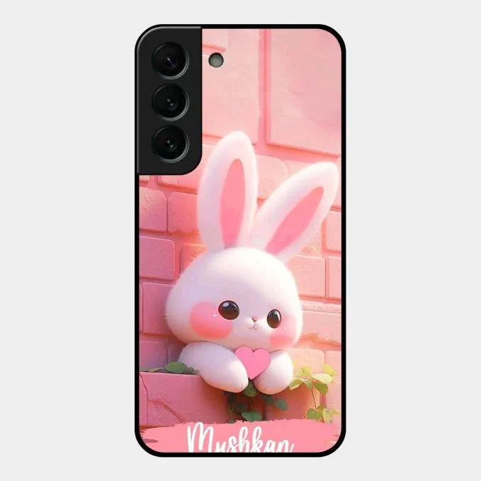 Bunny Glossy Metal Case Cover For Samsung Galaxy S22 Plus 5G