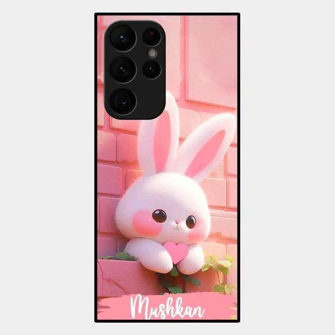Bunny Glossy Metal Case Cover For Samsung Galaxy S22 Ultra 5G