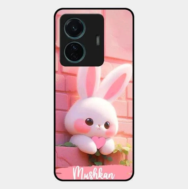 Bunny Glossy Metal Case Cover For Vivo T1 Pro 5G