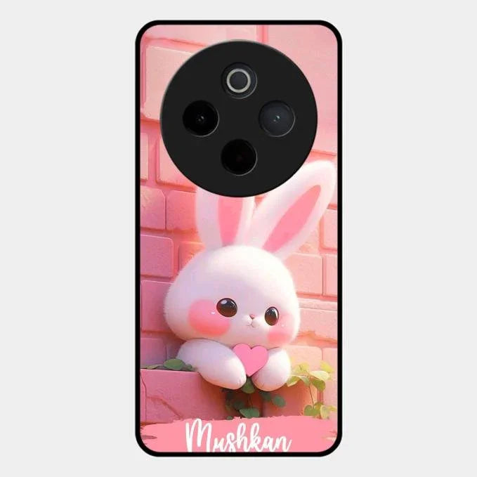 Bunny Glossy Metal Case Cover For Vivo T4 5G