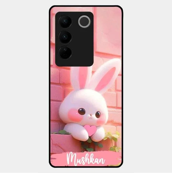 Bunny Glossy Metal Case Cover For Vivo V27 5G