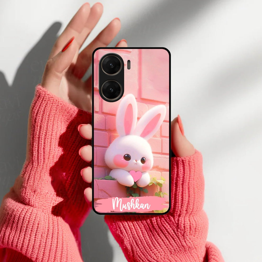 Bunny Glossy Metal Case Cover For Vivo