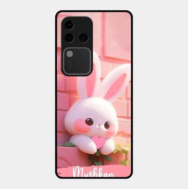 Bunny Glossy Metal Case Cover For Vivo V30 Pro 5G