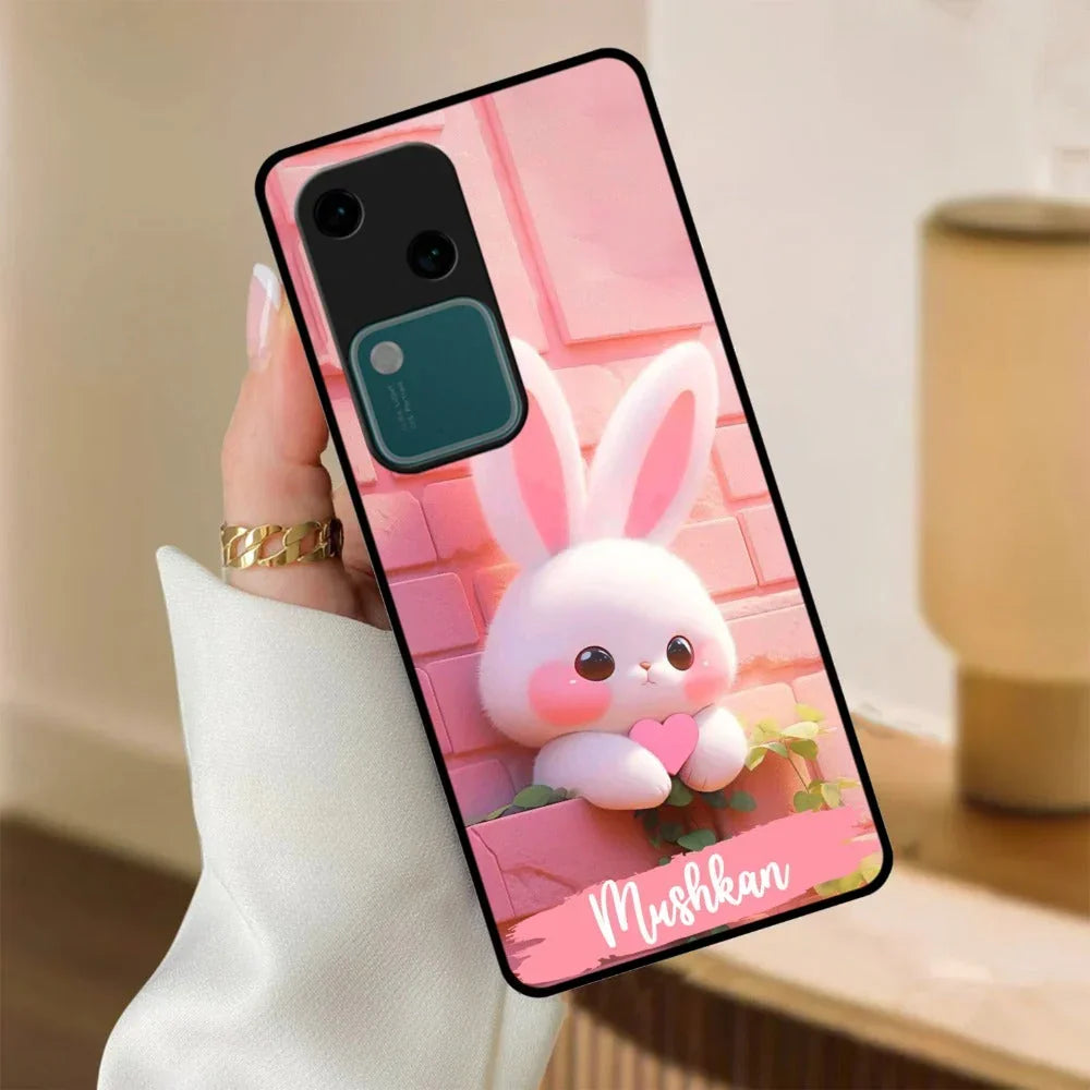 Bunny Glossy Metal Case Cover For Vivo - ShopOnCliQ