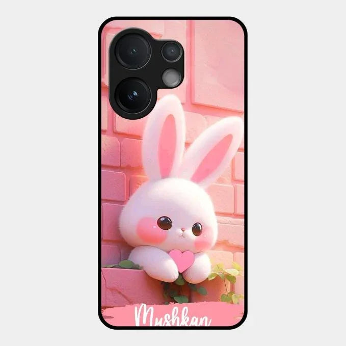 Bunny Glossy Metal Case Cover For Vivo V60 5G