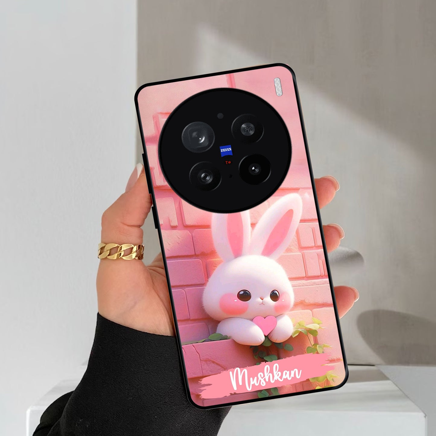 Bunny Glossy Metal Case Cover For Vivo