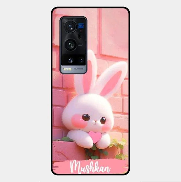 Bunny Glossy Metal Case Cover For Vivo X60 Pro Plus 5G