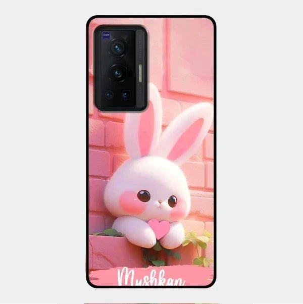 Bunny Glossy Metal Case Cover For Vivo X70 Pro 5G