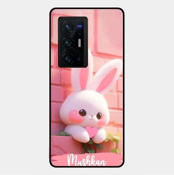 Bunny Glossy Metal Case Cover For Vivo X70 Pro Plus 5G