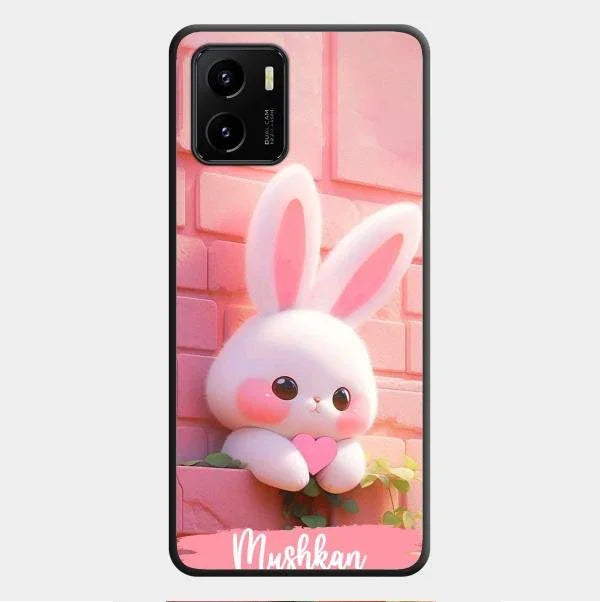 Bunny Glossy Metal Case Cover For Vivo Y01