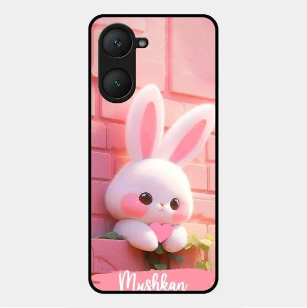 Bunny Glossy Metal Case Cover For Vivo Y18E