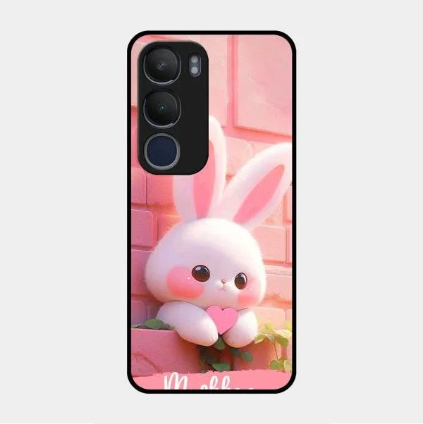 Bunny Glossy Metal Case Cover For Vivo Y29 5G