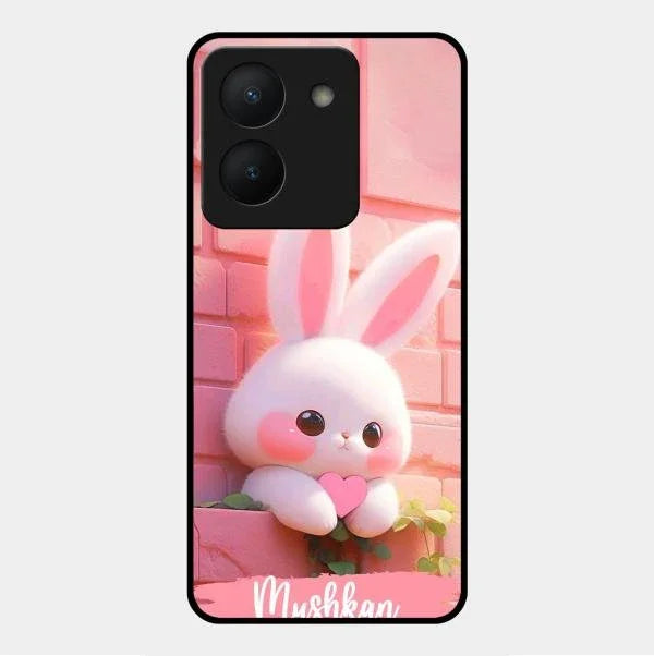 Bunny Glossy Metal Case Cover For Vivo Y36