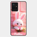 Bunny Glossy Metal Case Cover For Vivo Y75 5G