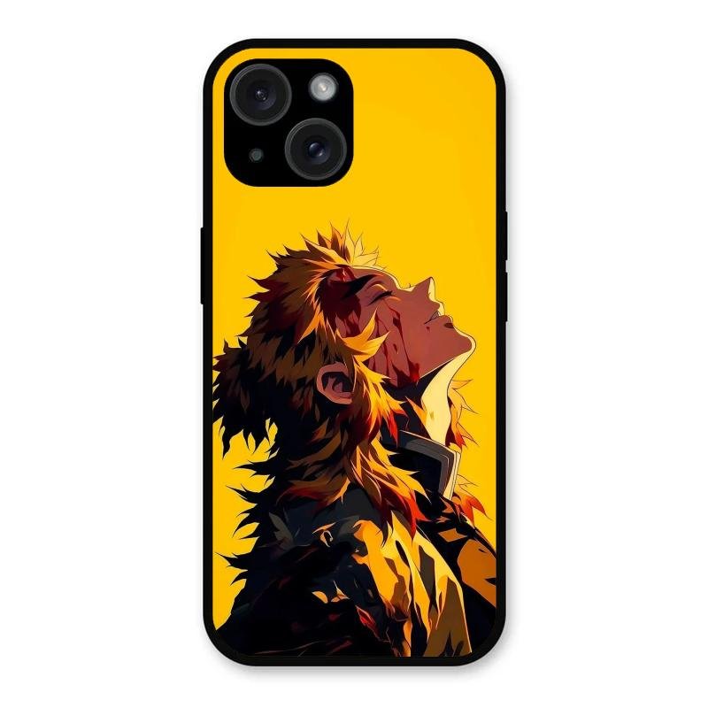 Burning Heart Glass Case Cover For iPhone 15 Plus