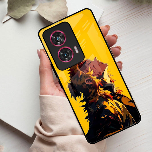 Burning Heart Glass Case Cover For Motorola