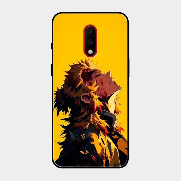 Burning Heart Glass Case Cover For Oneplus 7
