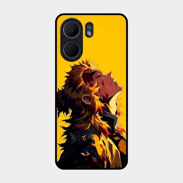 Burning Heart Glass Case Cover For Oppo A5X 5G