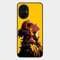 Burning Heart Glass Case Cover For Oppo F21 Pro 5G