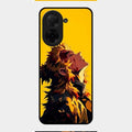 Burning Heart Glass Case Cover For Poco C71