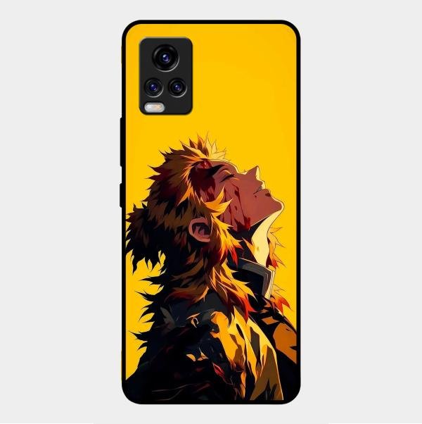 Burning Heart Glass Case Cover For Vivo V20 2021