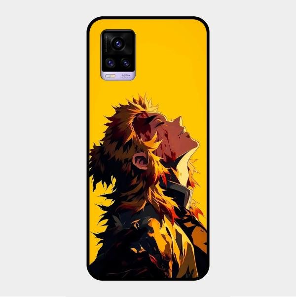 Burning Heart Glass Case Cover For Vivo V20