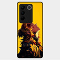 Burning Heart Glass Case Cover For Vivo V27 5G