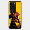 Burning Heart Glass Case Cover For Vivo V29 5G