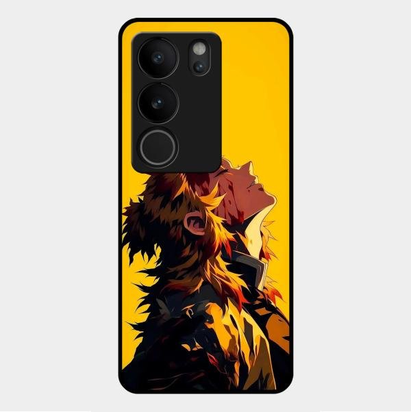 Burning Heart Glass Case Cover For Vivo V29 Pro 5G