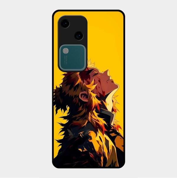 Burning Heart Glass Case Cover For Vivo V30 5G