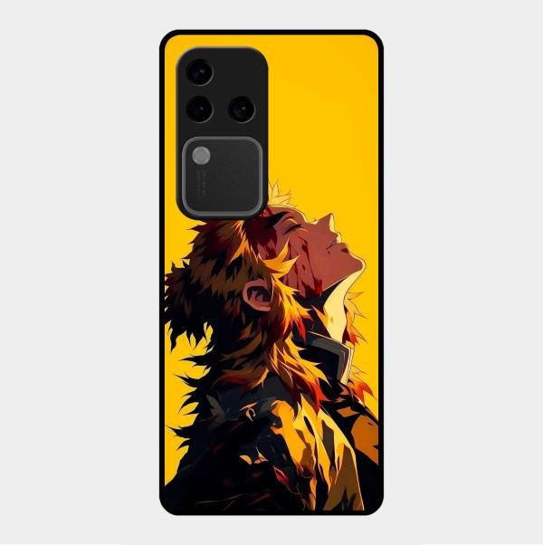 Burning Heart Glass Case Cover For Vivo V30 Pro 5G