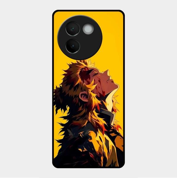 Burning Heart Glass Case Cover For Vivo V30E 5G
