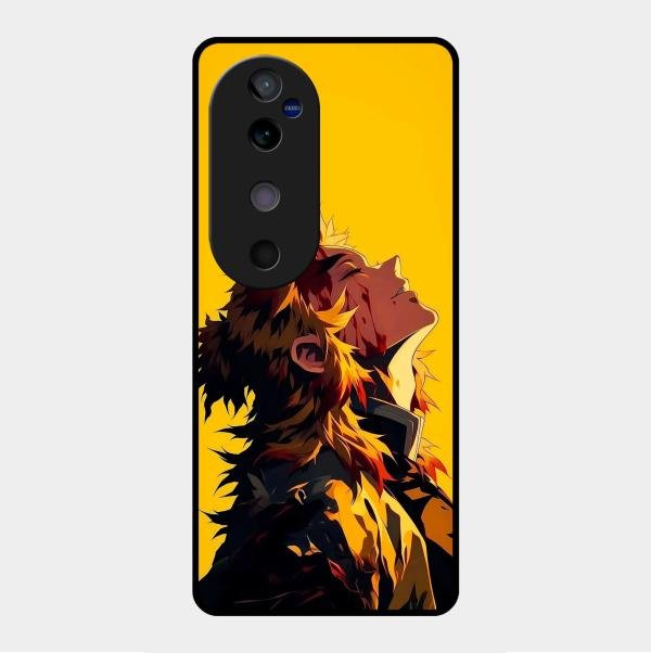 Burning Heart Glass Case Cover For Vivo V40 5G